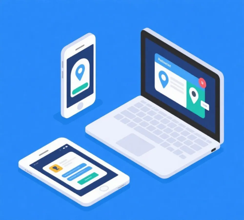 网页版访问与多设备适配示意图